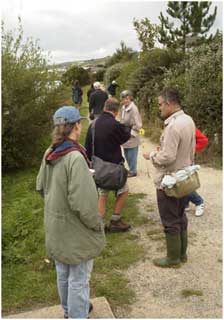 Llanelli Naturalists studying the alien flora Sandy Water Park Lake, 8 Sept. 2001. Photo Richard Pryce Llanelli Naturalists studying the alien flora Sandy Water Park Lake, 8 Sept. 2001. Photo Richard Pryce